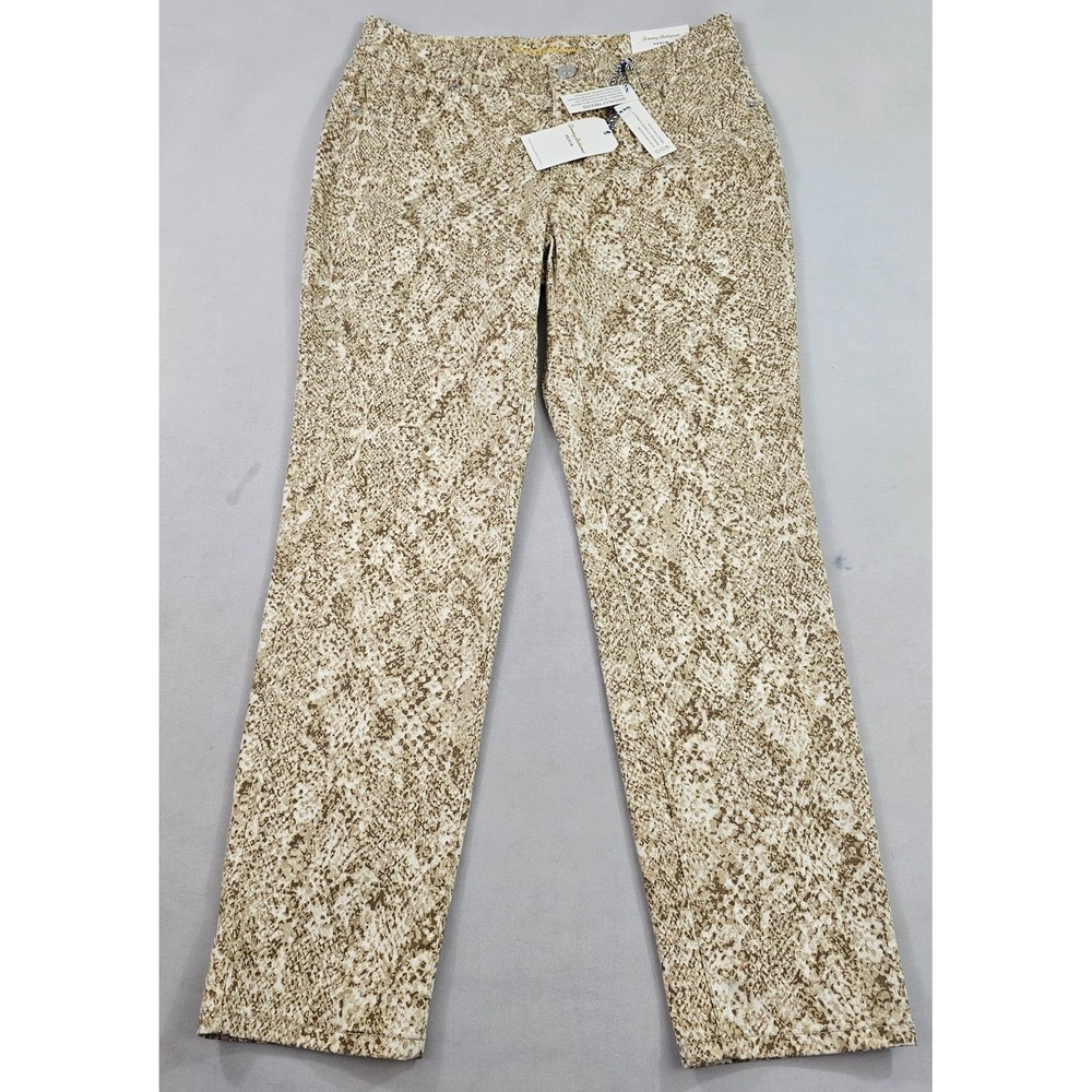 Tommy Bahama pants jeans womens sz 6 cotton boracay HR ankle stretch zip